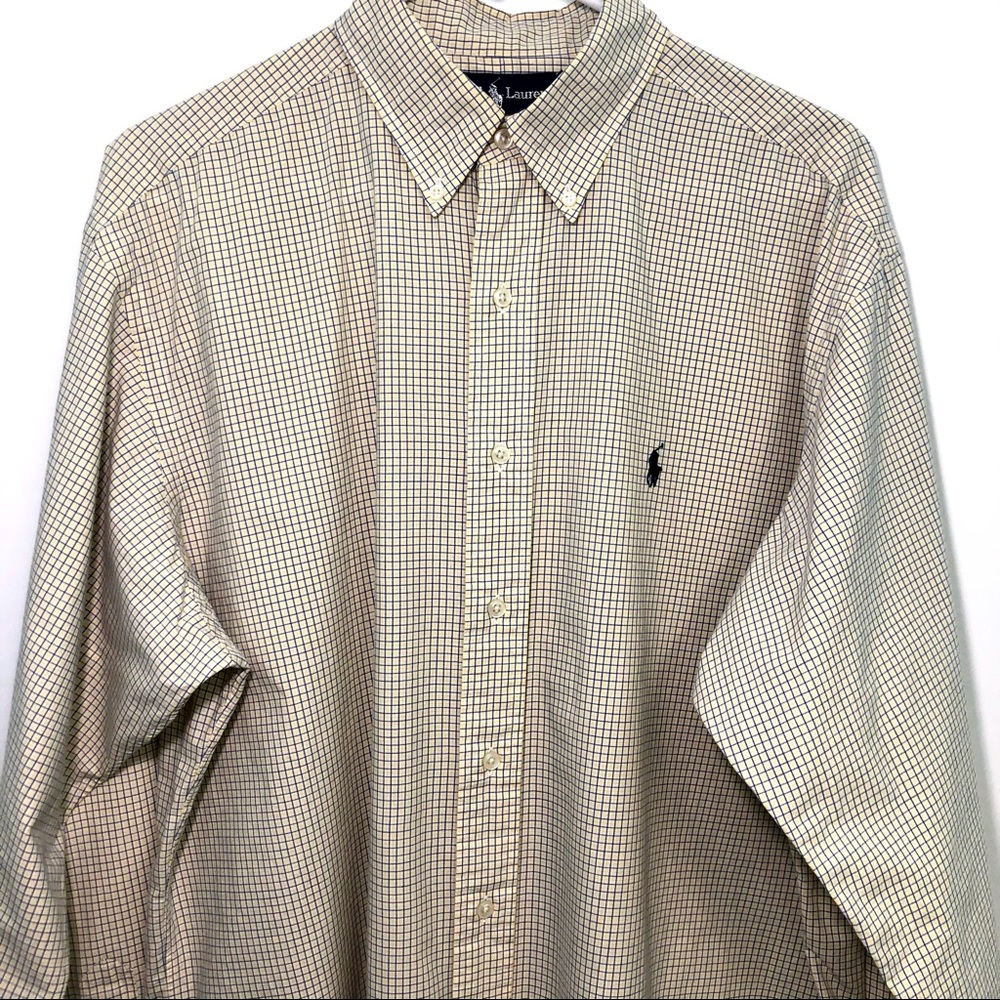 Ralph Lauren Men's Dress Casual Shirt Classic Fit Yarmouth Cotton Size 16 34-35 - Picture 6 of 16